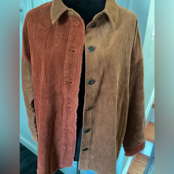 NWT Easel Color Block Corduroy Jacket - Picture 4 of 5